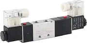 24V DC BSP 1/4" 3 Position 5 Way Normally Closed Pneumatic Solenoid Valve, 0.15-0.8MPa Operating Pressure, 4V230-08P Model, Compact 5 Port Air Flow Control