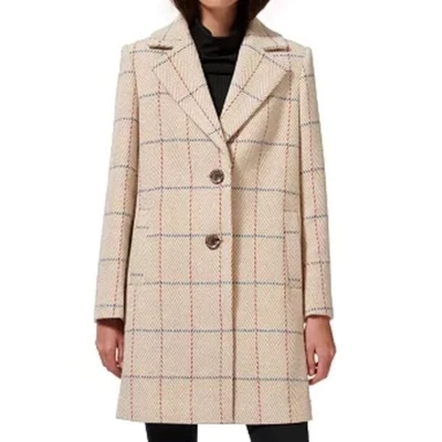 NWT Sam Edelman Wool Blend Plaid Coat Women Sz 12 Preppy Streetwear Frenchgirl