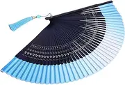 GARVALON Vintage Chinese Fan Bamboo Hand Fan Foldable Decorative for Summer Party and Dance Props