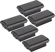 Gamer Gear Battery Case Battery Cover for Xbox 360 Controller - Replacement Xbox Controller Back Cover - Black Xbox 360 Controller Battery Door - Lightweight & compact 5 Pack