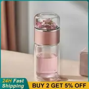 7*18cm Glass Portable Water Bottles And Jugs 280ml Tea Separator Cup Tea Water S