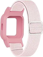 [C2D JOY] Elastic Loop Strap Compatible with Garmin vivofit jr 3 Replacement Watchband with Case Medium