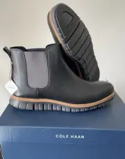 Cole Haan Men's ZEROGRAND Chelsea Boot C36161, Size 11M, Black/Dark Pavement