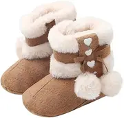 NOLITOY Baby Present Plush Shoes Soft Cotton Christmas Boots for Baby Boy Toddlers Shoes
