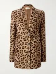 [Chloé] Chloé - Leopard-print Cotton-velvet Blazer - Leopard print - FR 38 FR 38 Animal print