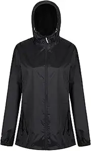 [REGATTA] Womens/Ladies Packaway Waterproof Jacket, Black, 16 US