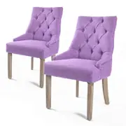 La Bella Set of 2 Violet Amour French Provincial Dining Chair