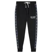 Tommy Hilfiger Men French Terry Pyjama Sleepwear Cuffed Jogger Pants Black