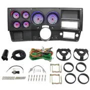 GlowShift Cluster Dashboard Panel Pod White 6-Gauge Bundle for 73-87 Chevy C10
