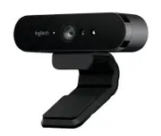 Logitech BRIO 4K Ultra HD Webcam HDR RightLight3 5xHD Zoom Auto Focus Infrared Sensor Video Conferencing Streaming Recording Windows Hello Security