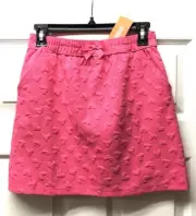 NWT Gymboree Pink Hearts Girls 12 Coral Pink Pull On SKIRT Elastic Waist Pockets