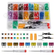 306 PCS Car Fuses Assortment Kit with Fuse Tester and Pullers, Standard & Mini