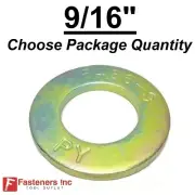 9/16" F436 SAE Structural Yellow Zinc Plated Hardened Flat Washers for A325 A490