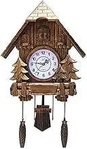 Cuckoo Chime Chalet-Style Wall Cuckoo Clock with Bird Voicesilent Movement Pendulum Home Decor Cuckoo Clock (Size : B)