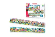 U Games - Puzzle Doubles Giant Abc & 123 Train Floor Puzzles - The Learning Journey