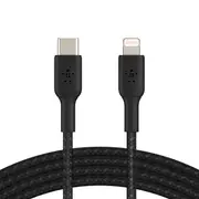 Braided USB-C to Lightning Cable (1m / 3.3ft, Black)