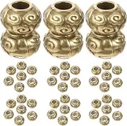 TEHAUX Beads for Jewelry 50pcs Metal Spacer Beads Bracelet Necklace Making DIY Craft Zinc Alloy Unique Shapes