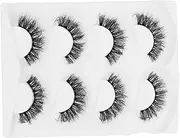 Outanaya 4 Pairs Eyelashes Fake Lashes Fake Lash Natural False Lashes Cosmetic Lashes Fake Eyelash Fluffy Lash Extension Makeup Lash False Lash Extensions Long Fake Lash Fiber Black