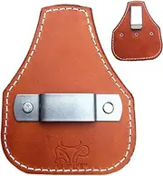 [Nuyhadds] 1 Piece Leather Tape Measure Holder - Pocket Clip Hook for Tape Measure Case | Universal Tool Belt Holster Belt Attachments for Standard Tape Measure I