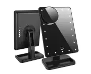 Toscano Bluetooth Makeup Mirror with10X Magnification Spot Mirror-Black