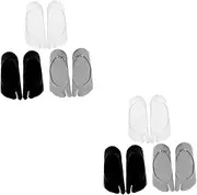[TOGEVAL] 3 Pairs Breathable Split Toe Socks Low Cut Summer Socks for Sneakers and Sandals Slip Design for Comfort and Flexibility Grey