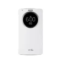 在飛比找ETMall東森購物網優惠-LG G3 D855 原廠視窗感應式皮套 白色/ 支援無線充