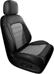 Full Coverage Car Seat Cover， Car Seat Covers Compatible for BMW F10 G30 E46 E39 E91 Touring F11 X3 F25 X5 F44 G20 X1 Man Custom Leather Woman Interior Auto Accessories(1Pcs-Black Gray)