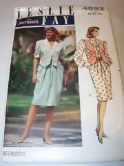 WOMENS UNCUT BUTTERICK 4892 Sewing Pattern DRESS VEST LESLIE FAY SIZE 18 20 22