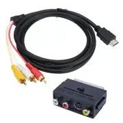 2-In-1 Adapter Cable -Compatible to Scart Cable Audio Connector Male5589