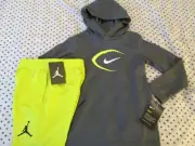 BRAND NEW Boys NIKE DRI FIT Hoodie+AIR JORDAN Micro Mesh Shorts FREE SHIPPING!