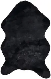Modern Sheepskin Rug Fluffy Soft Wool Shaggy Area Rugs Faux Fur Rug Hairy Mats Black x1