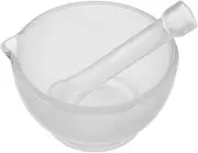 DECOMELODY 1 Set Glass and Pestle for Laboratory Use Chemical Grinding Bowl for Science Experiments and DIY Projects Easy to Clean and Maintain