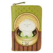 Bao Bamboo Steamer Zip Wallet Coin Purse w/ Gold Hardware 6x4in
