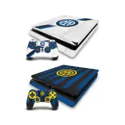 INTER MILAN 2023/24 CREST KIT VINYL SKIN DECAL FOR PS4 SLIM CONSOLE & CONTROLLER
