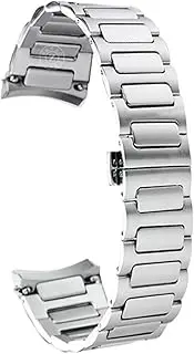 [inldye] 22mm Fit for Mido Multifort TV M049.526 Metal Watch Chain Rubber WatchBand Curved Waterproof Stainless Steel Strap