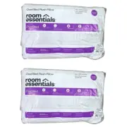 Room Essentials Overfilled Plush Pillow Standard Queen Set of 2 Microbial Firm