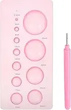 uxcell Quilling Tools 6.8x3.3 Inch, Half Ball Domes 2-Row Crimper Tools with Quilling Pen for 3D Flower Pots Crafts, Pink