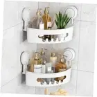 Corner Shower Caddy Suction Cup, shower shelves suction cup, 2 Pack Basket