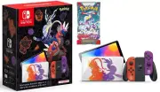 NEW Nintendo Switch OLED Pokemon Scarlet Violet Edition + Booster Pack Bundle