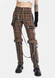 [Tripp NYC] Desert Plaid Bondage Pants