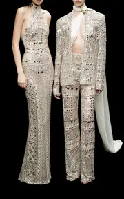 [Zuhair Murad] Embroidered Maxi Halter Dress