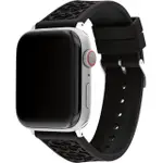 【COACH】APPLE WATCH 錶帶 42/44/45MM 適用 矽膠錶帶 - 黑色(不含手錶)