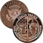 Jig Pro Shop Peace Talks Donald Trump - Kim Jong-Un 2018 1 oz .999 Pure Copper Round/Challenge Coin
