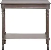 Premier Housewares Grey Wall Mounted Table Console Table Narrow 2-Drawer Console Table Console Tables for Hallway Slim Dimensions H30 x W80 x D80 cm
