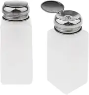 2 Pcs Nail Polish Remover Pump Dispenser Press Bottle Empty Container 250ml
