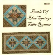 Battle of Blue Springs Table Runner Pattern Country Primitive Stars