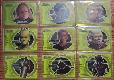 STAR TREK VOYAGER CLOSER TO HOME INTERSTELLAR SPECIES GREEN INSERT SET CTH