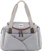 BÉABA - Sydney II - Baby Changing Bag - Diaper Bag for Babies and Newborn - Large Capacity - Baby Changing Mat - Isothermal Lunch Pouch - Buggy Attachment System - Grey/Corail