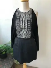 Sass & Bide Black & White "Road Less Travelled" Mini Dress Size 10 NEW w Tags
