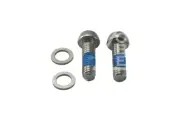 2x Disc Brake Adaptor Bolts with Threadlock and Washers, M6